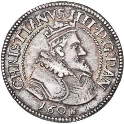 8 Skilling Dansk - Christian IV front