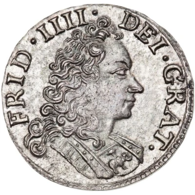 8 Skilling Dansk - Frederik IV Type II front