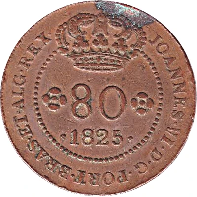 80 Reis - João VI Lisboa front