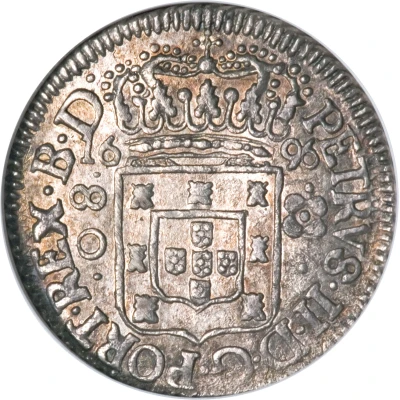 80 Réis - Pedro II Narrow Crown, Bahia front