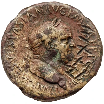 83 Nummi Countermark; Sestertius of Vespasian, front