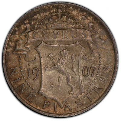 9 Piastres - Edward VII back