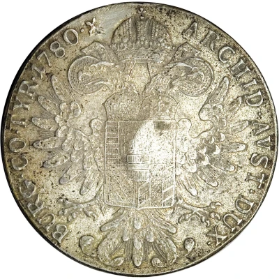 920 Réis - Charles I Countermark "PM" over 1 Thaler/Austria ND back