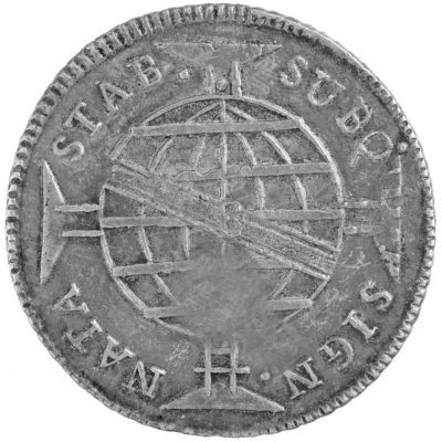 960 Réis - Charles I Countermark SHIELD over "960 Réis, Brazil" ND back