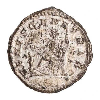 Antoninianus - Julia Domna VENVS GENETRIX; Venus and Cupid back