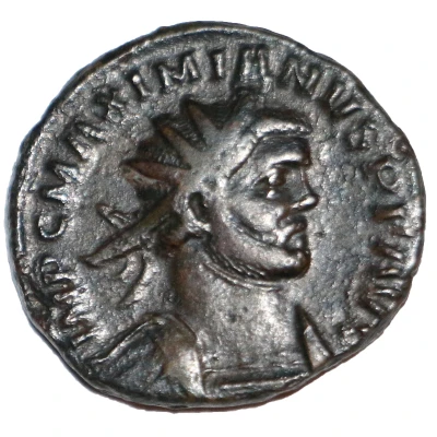 Antoninianus - Maximian I struck under Carausius; PAX; Londinium front