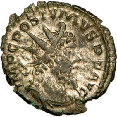 Antoninianus - Postumus IMP X COS V front