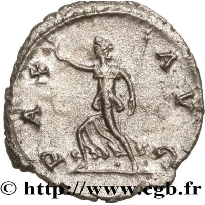 Antoninianus - Postumus PAX AVG; Lugdunum back