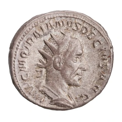 Antoninianus - Trajan Decius VICTORIA AVG; Victory front