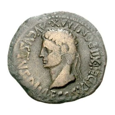 As - Augustus CAESARAVGVSTA C ALLIARIO T VERRIO II VIR 6 BC front