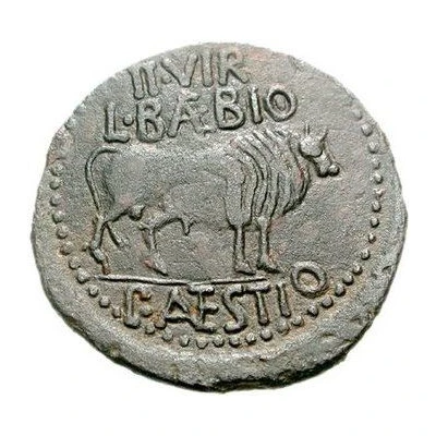 As - Augustus II VIR L BAEBIO P ANTESTIO 27 BC - 14 AD back