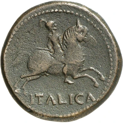 As - Augustus ITALICA 27 BC - 14 AD back