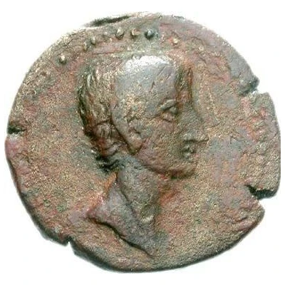 As - Augustus LPQY; Leptis Magna 27 BC - 14 AD front