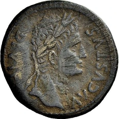 As - Augustus M QVINCTIO Q AELIO II VIR V V OSCA 27 BC - 14 AD front