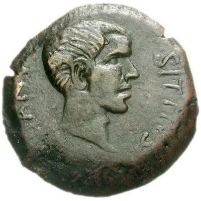 As - Augustus NVS IIIIVIR; Cirta 27 BC - 14 AD back