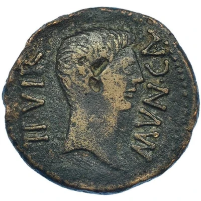 As - Augustus Q ANTONI L FABI 27 BC - 14 AD front