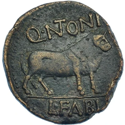 As - Augustus Q ANTONI L FABI 27 BC - 14 AD back