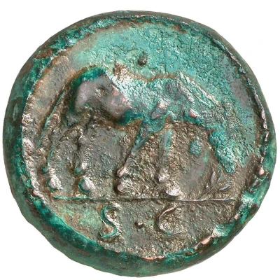 As - Augustus SC; Castulonian Mines 27 BC - 14 AD back