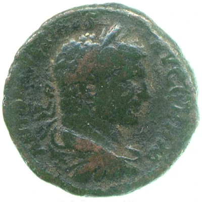 As - Caracalla P M TR P XVIII COS IIII P P S C; Jupiter and Victory front