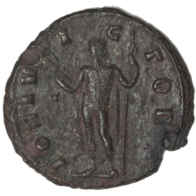 As - Claudius II Gothicus IOVI VICTORI; Jupiter back