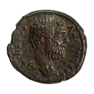 As - Clodius Albinus COS II S C; Asclepius front