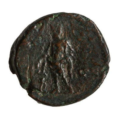 As - Clodius Albinus COS II S C; Asclepius back