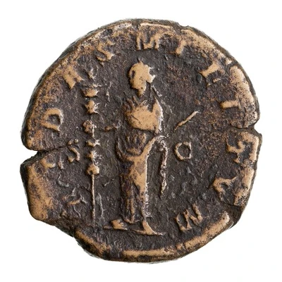 As - Gordian III FIDES MILITVM S C; Fides back