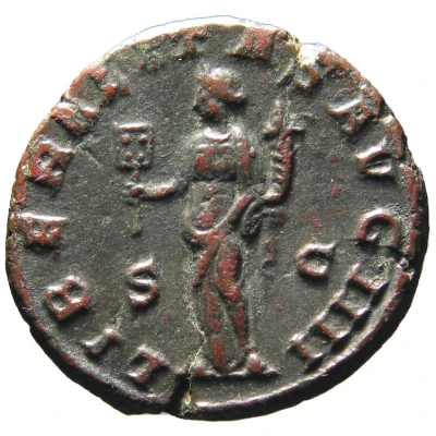 As - Gordian III LIBERALITAS AVG IIII S C; Liberalitas back