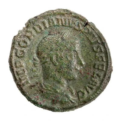 As - Gordian III P M TR P V COS II P P S C; Apollo front