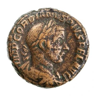 As - Gordian III P M TR P VII COS II P P S C; Mars front