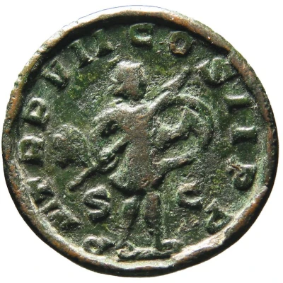As - Gordian III P M TR P VII COS II P P S C; Mars back