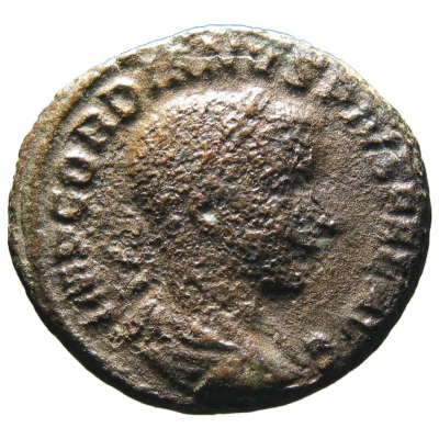 As - Gordian III PAX AETERNA S C; Pax front