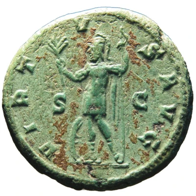 As - Gordian III VIRTVS AVG S C; Virtus back