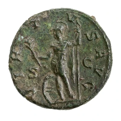 As - Gordian III VIRTVS AVG S C; Virtus back