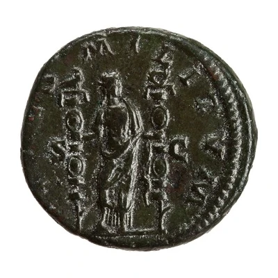 As - Macrinus FIDES MILITVM S C; Fides back