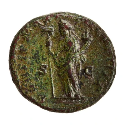 As - Macrinus PONTIF MAX TR P II COS II PP S C; Felicitas back