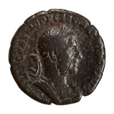 As - Macrinus PONTIF MAX TR P II COS II PP S C; Jupiter front