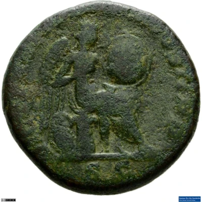 As - Macrinus VICT PART P M TR P II COS II P P S C; Victory back