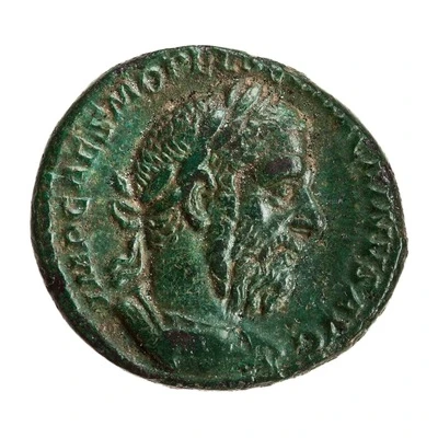 As - Macrinus VICT PART P M TR P II COS II P P S C; Victory front
