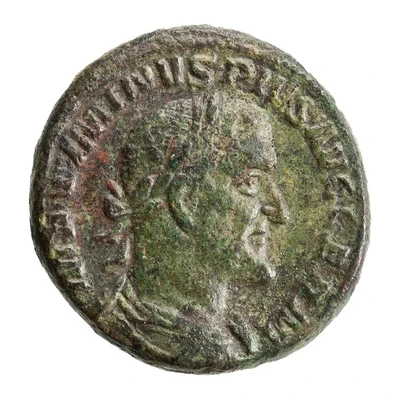 As - Maximinus Thrax P M TR P II COS P P S C front