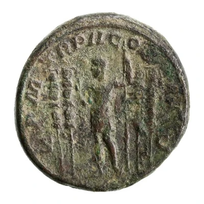 As - Maximinus Thrax P M TR P II COS P P S C back