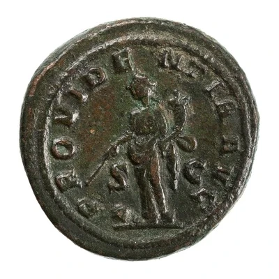 As - Maximinus Thrax PROVIDENTIA AVG S C; Providentia back