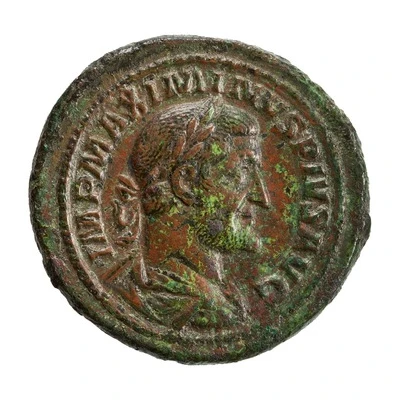 As - Maximinus Thrax SALVS AVGVSTI S C; Salus front