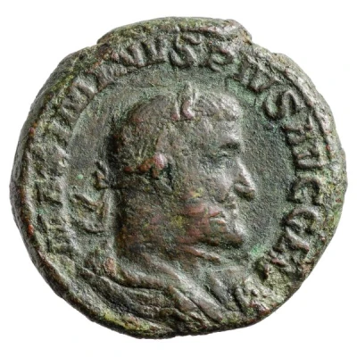 As - Maximinus Thrax VICTORIA GERMANICA S C; Victory front