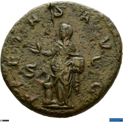 As - Otacilia Severa PIETAS AVG S C; Pietas back