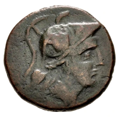 As Pegasus with victory and bow 100 BC - 72 BC front