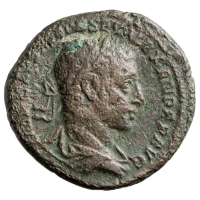 As - Severus Alexander P M TR P IIII COS P P S C; Jupiter and Victory front