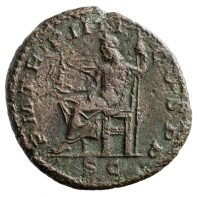 As - Severus Alexander P M TR P IIII COS P P S C; Jupiter and Victory back