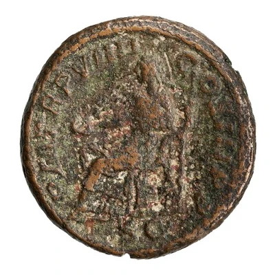 As - Severus Alexander P M TR P VIIII COS III P P S C; Justitia back