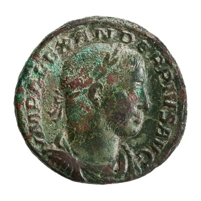 As - Severus Alexander P M TR P XII COS III P P S C; Sol front